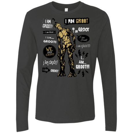 T-Shirts Heavy Metal / Small Groot Famous Quotes Men's Premium Long Sleeve