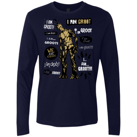 T-Shirts Midnight Navy / Small Groot Famous Quotes Men's Premium Long Sleeve