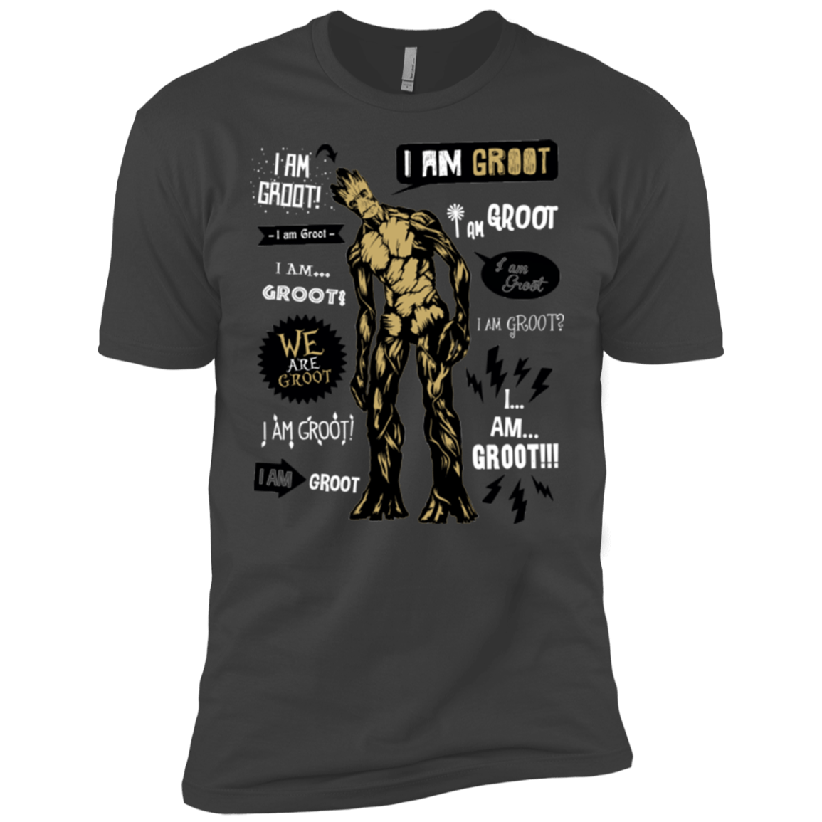 T-Shirts Heavy Metal / X-Small Groot Famous Quotes Men's Premium T-Shirt