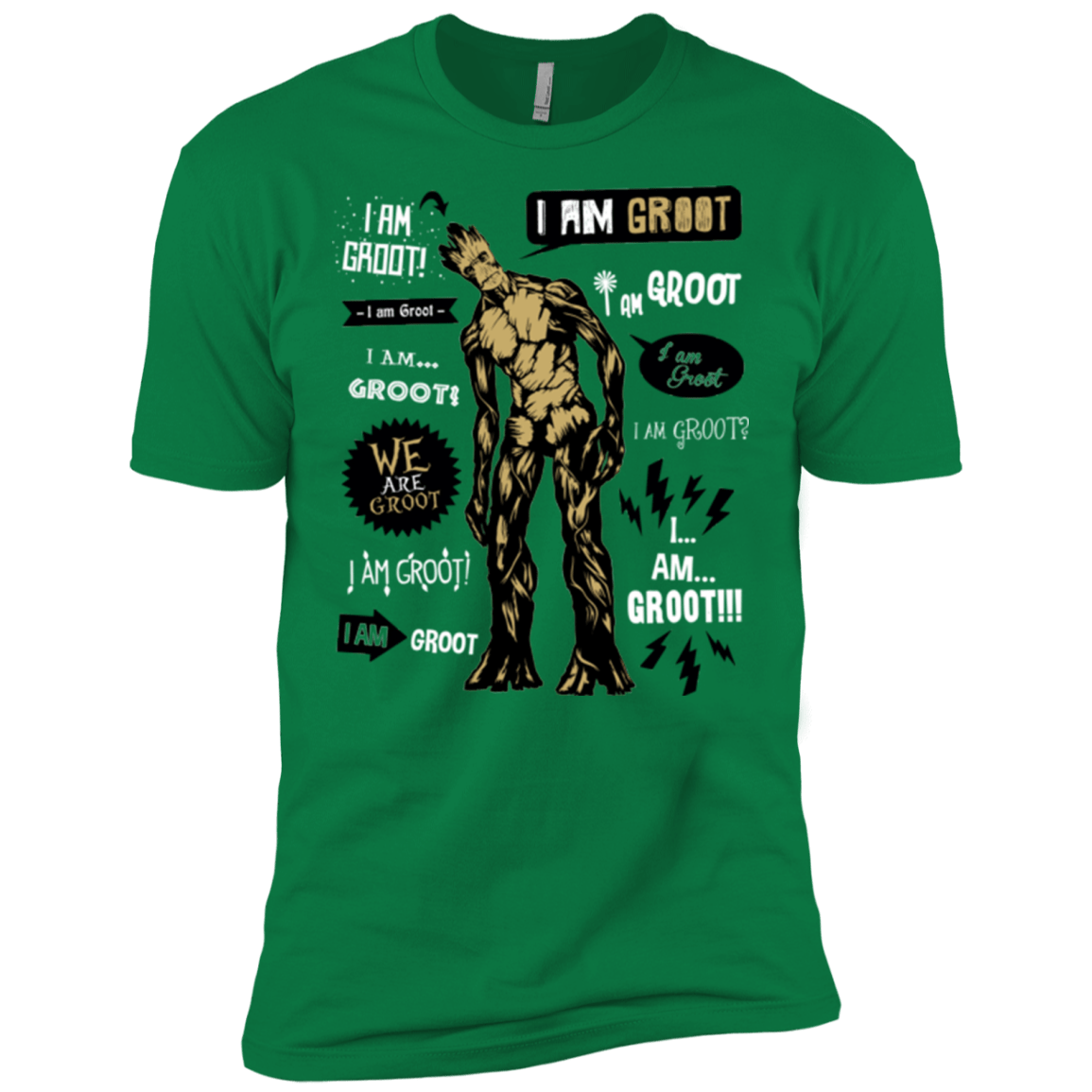 T-Shirts Kelly Green / X-Small Groot Famous Quotes Men's Premium T-Shirt