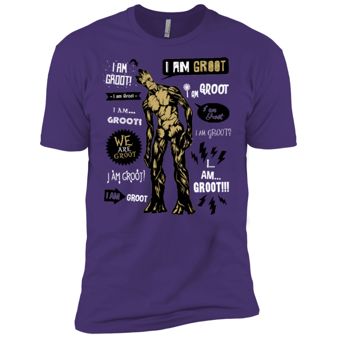 T-Shirts Purple / X-Small Groot Famous Quotes Men's Premium T-Shirt