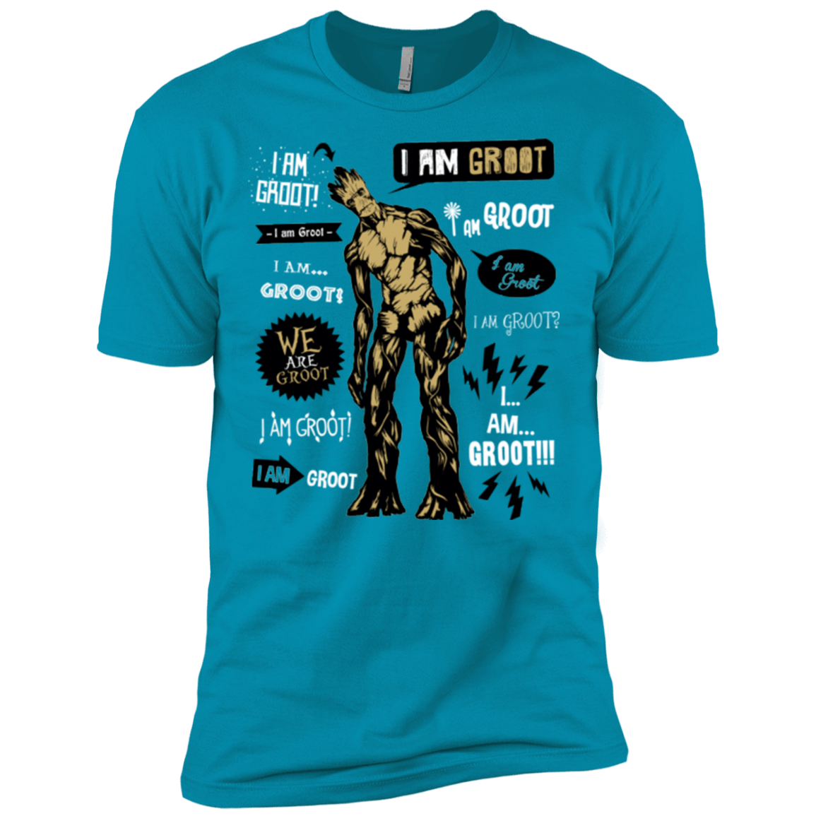 T-Shirts Turquoise / X-Small Groot Famous Quotes Men's Premium T-Shirt