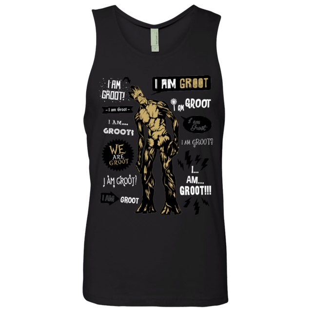 T-Shirts Black / Small Groot Famous Quotes Men's Premium Tank Top