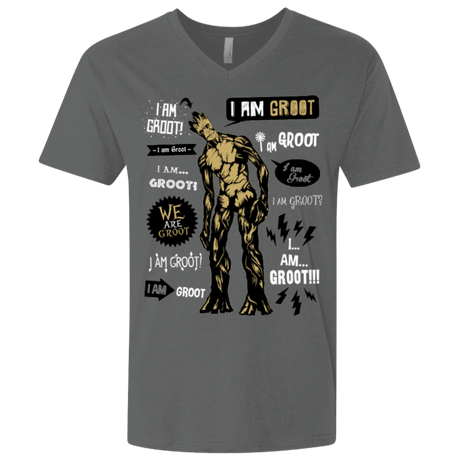 T-Shirts Heavy Metal / X-Small Groot Famous Quotes Men's Premium V-Neck