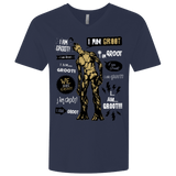 T-Shirts Midnight Navy / X-Small Groot Famous Quotes Men's Premium V-Neck