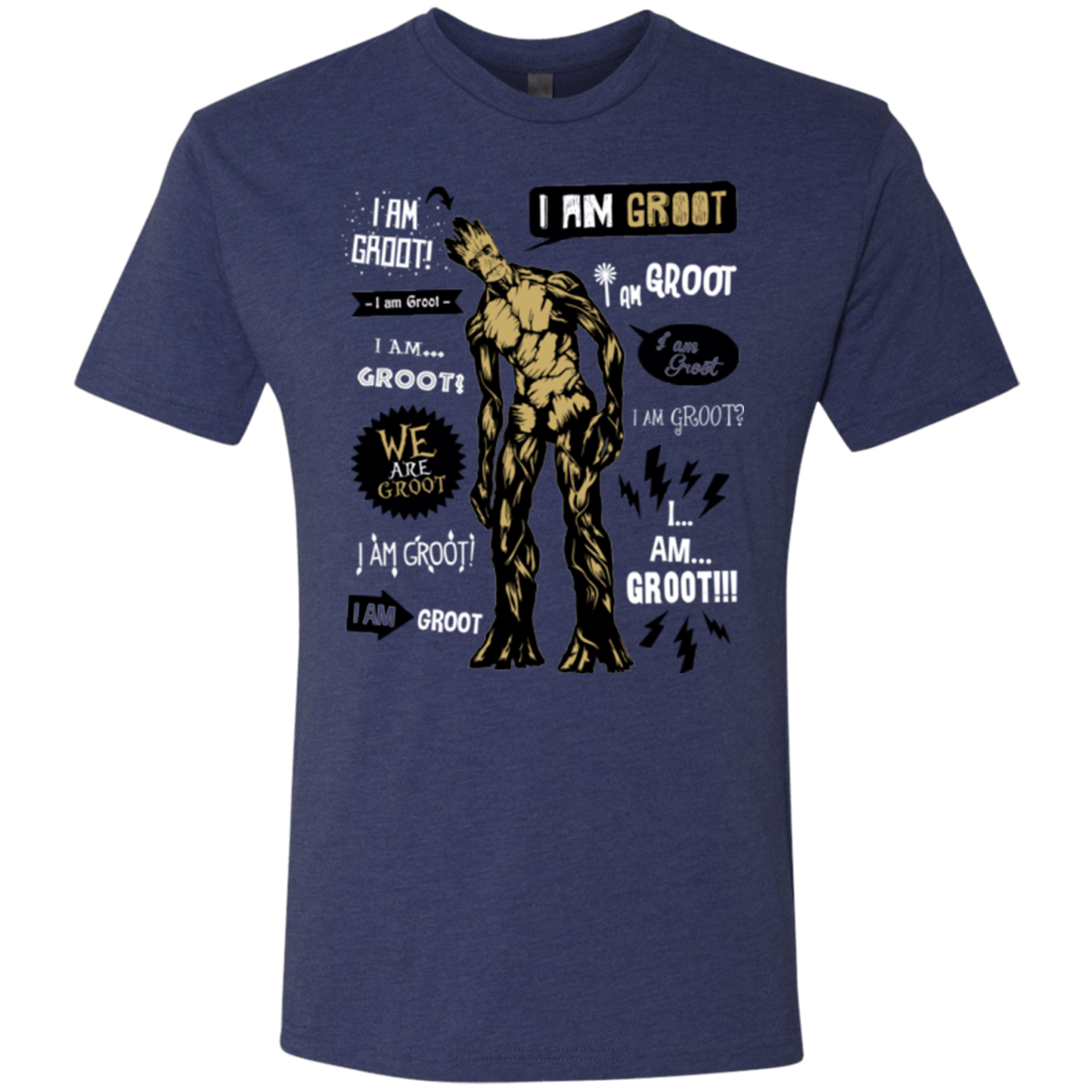 T-Shirts Vintage Navy / Small Groot Famous Quotes Men's Triblend T-Shirt