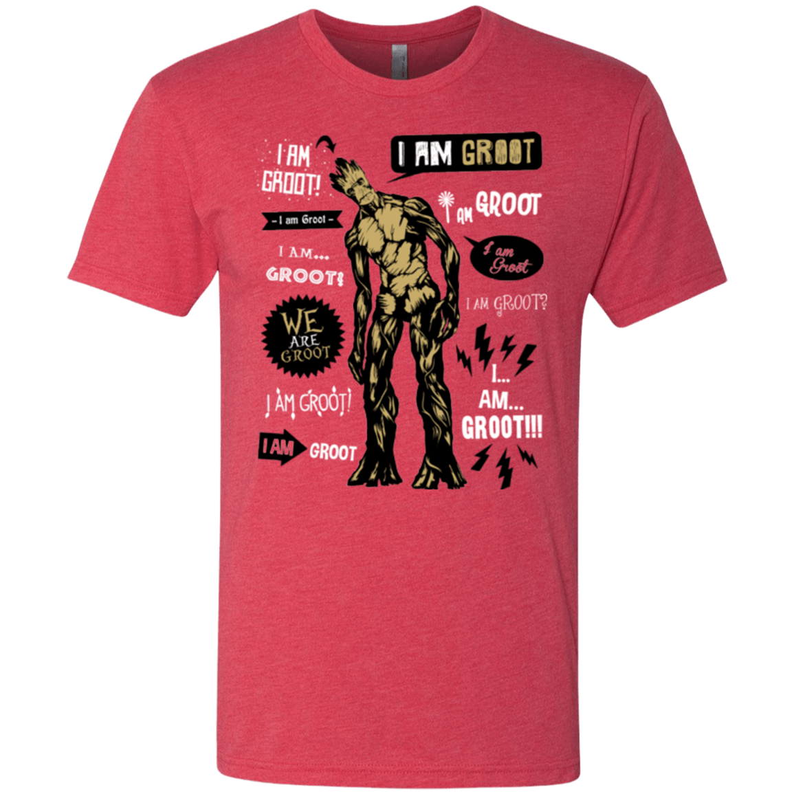 T-Shirts Vintage Red / Small Groot Famous Quotes Men's Triblend T-Shirt