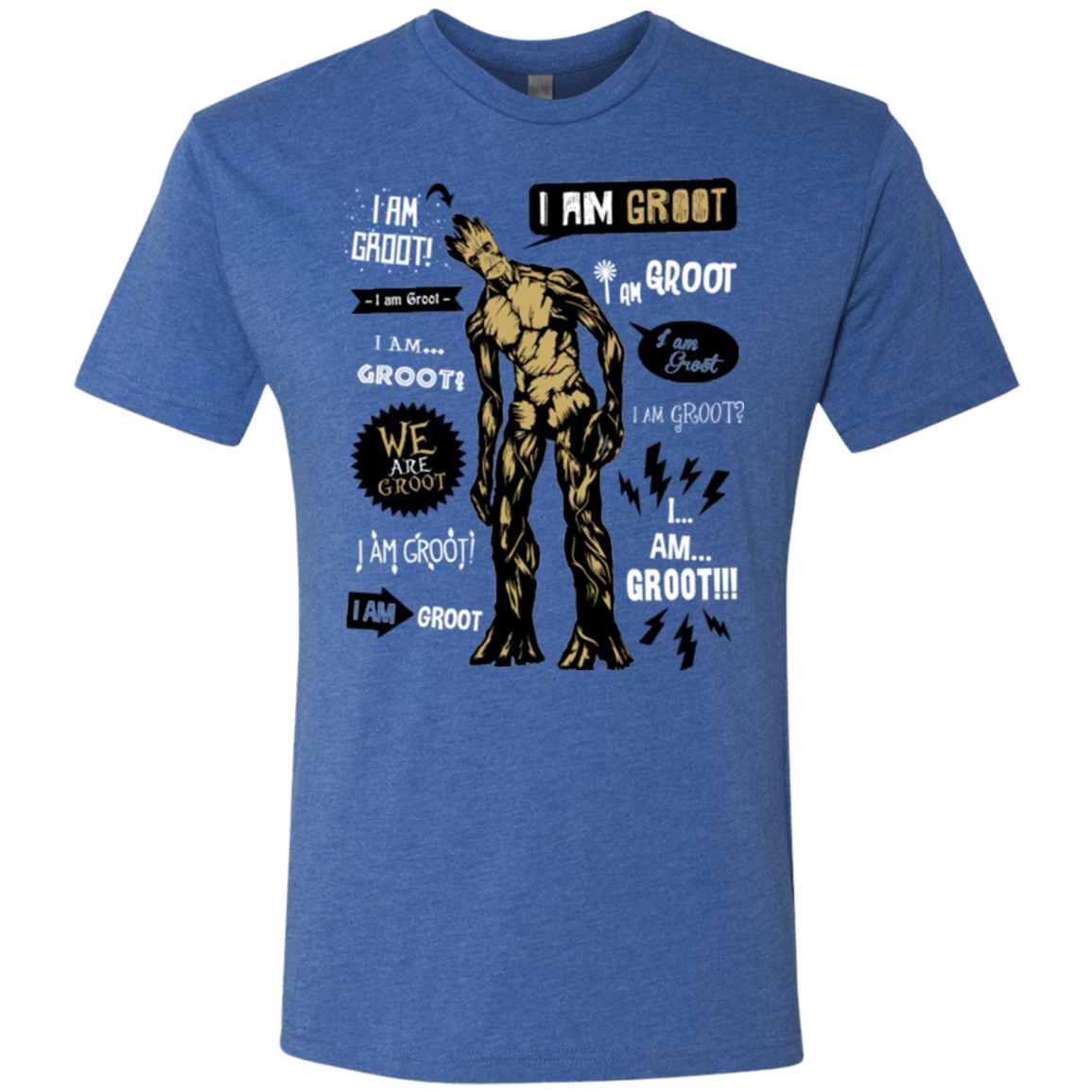 T-Shirts Vintage Royal / Small Groot Famous Quotes Men's Triblend T-Shirt