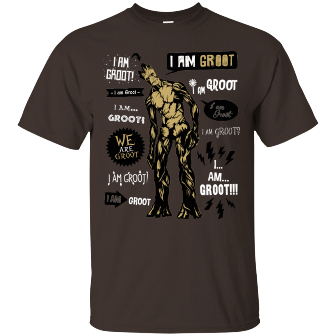 T-Shirts Dark Chocolate / Small Groot Famous Quotes T-Shirt