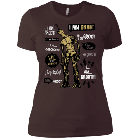 T-Shirts Dark Chocolate / X-Small Groot Famous Quotes Women's Premium T-Shirt