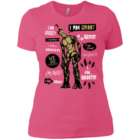 T-Shirts Hot Pink / X-Small Groot Famous Quotes Women's Premium T-Shirt