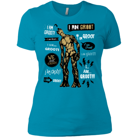T-Shirts Turquoise / X-Small Groot Famous Quotes Women's Premium T-Shirt