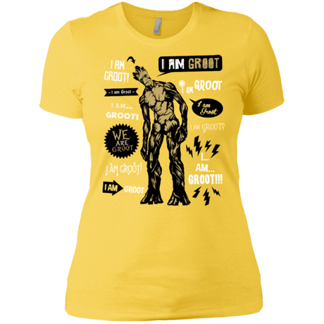 T-Shirts Vibrant Yellow / X-Small Groot Famous Quotes Women's Premium T-Shirt