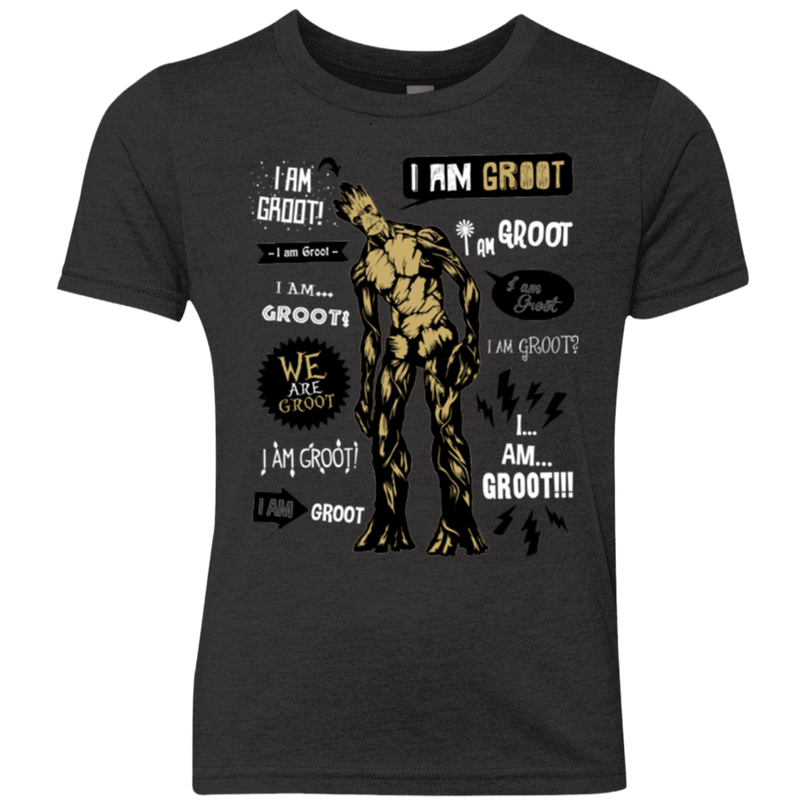 T-Shirts Vintage Black / YXS Groot Famous Quotes Youth Triblend T-Shirt