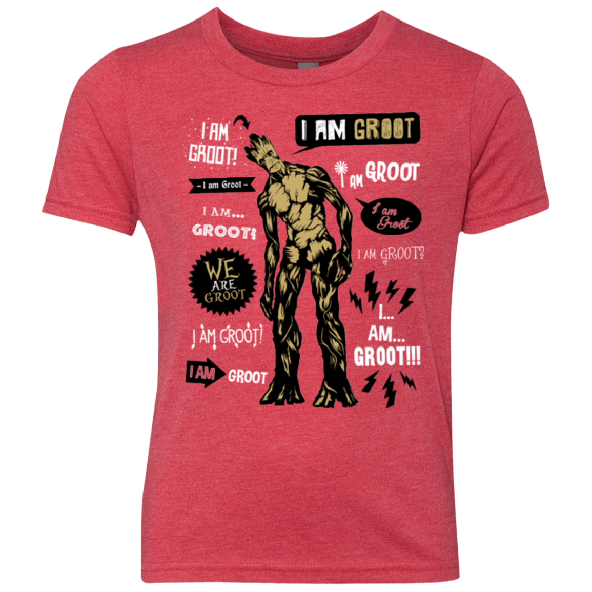 T-Shirts Vintage Red / YXS Groot Famous Quotes Youth Triblend T-Shirt