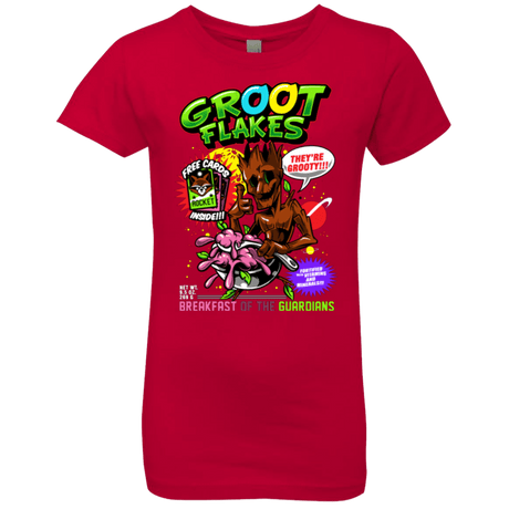 T-Shirts Red / YXS Groot Flakes Girls Premium T-Shirt