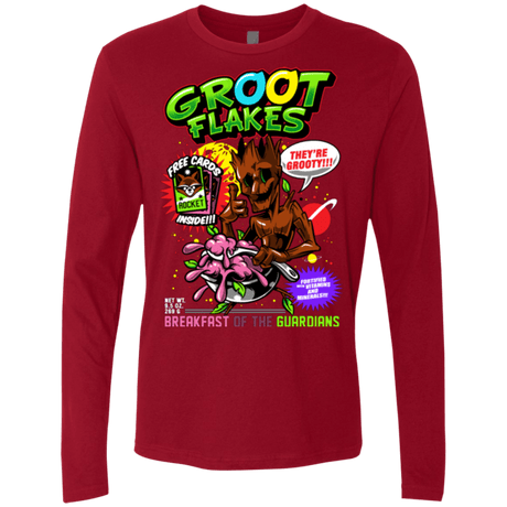 T-Shirts Cardinal / Small Groot Flakes Men's Premium Long Sleeve