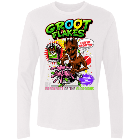 T-Shirts White / Small Groot Flakes Men's Premium Long Sleeve