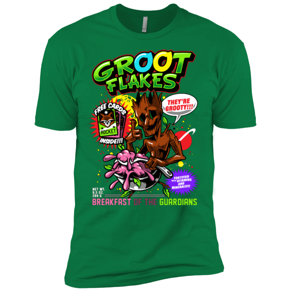 T-Shirts Kelly Green / X-Small Groot Flakes Men's Premium T-Shirt