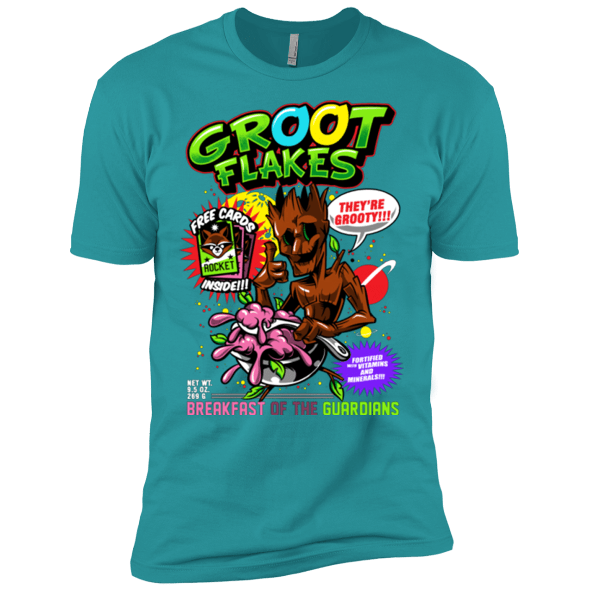 T-Shirts Tahiti Blue / X-Small Groot Flakes Men's Premium T-Shirt