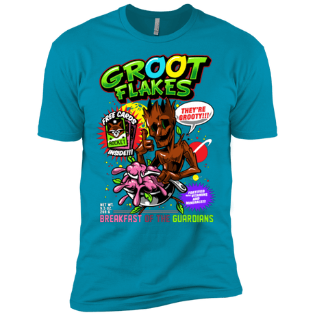 T-Shirts Turquoise / X-Small Groot Flakes Men's Premium T-Shirt