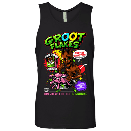 T-Shirts Black / Small Groot Flakes Men's Premium Tank Top