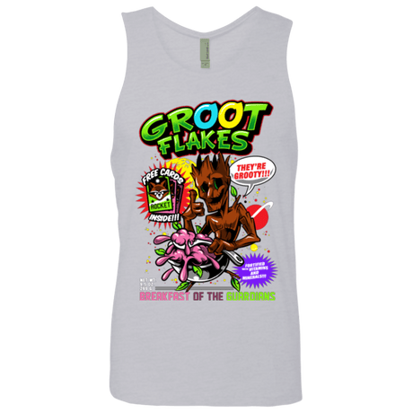 T-Shirts Heather Grey / Small Groot Flakes Men's Premium Tank Top