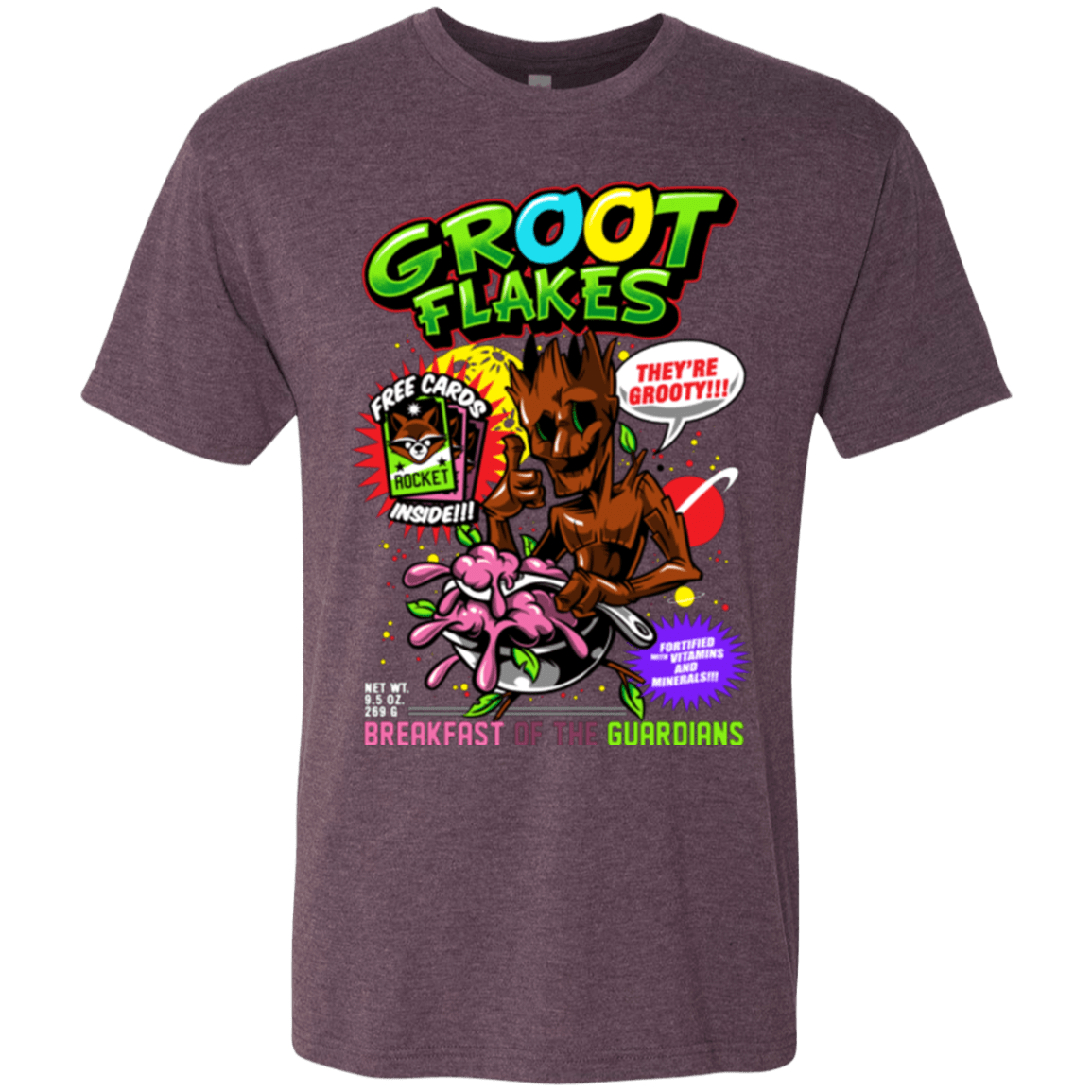 T-Shirts Vintage Purple / Small Groot Flakes Men's Triblend T-Shirt