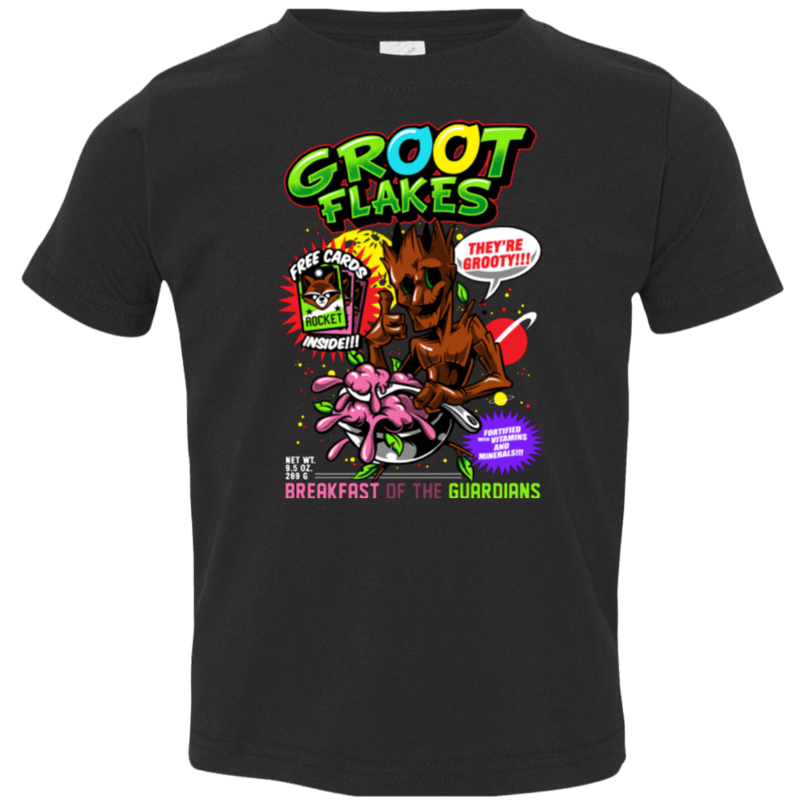 T-Shirts Black / 2T Groot Flakes Toddler Premium T-Shirt