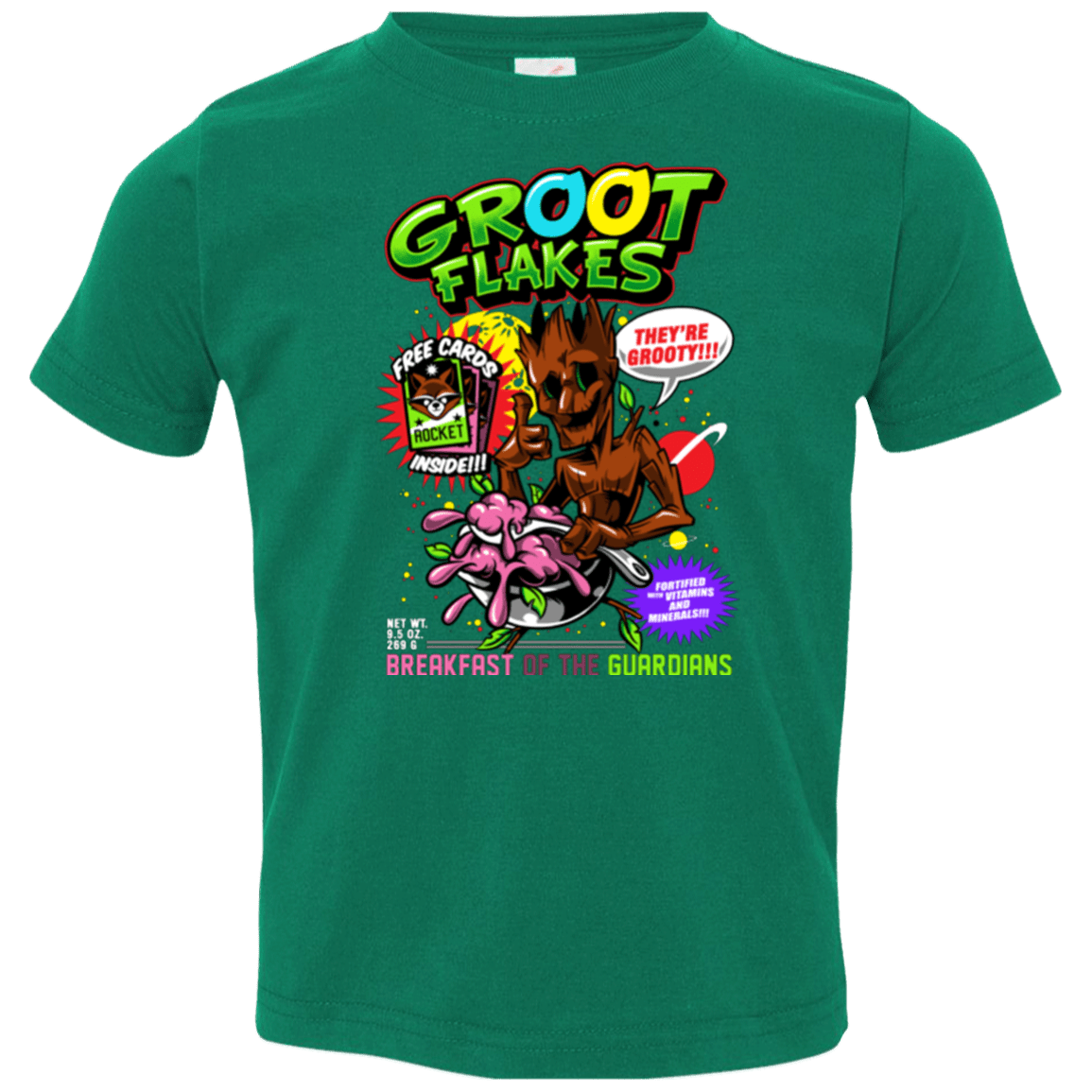 T-Shirts Kelly / 2T Groot Flakes Toddler Premium T-Shirt