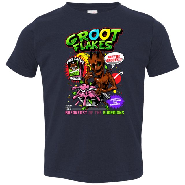 T-Shirts Navy / 2T Groot Flakes Toddler Premium T-Shirt