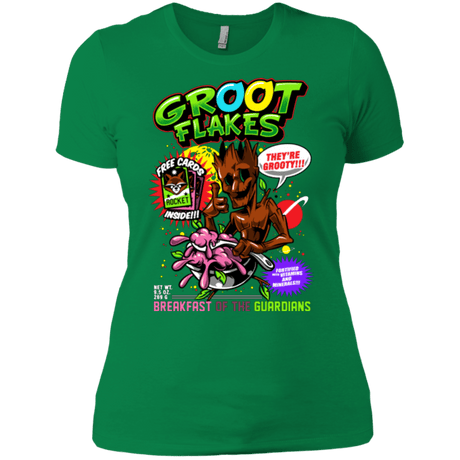 T-Shirts Kelly Green / X-Small Groot Flakes Women's Premium T-Shirt