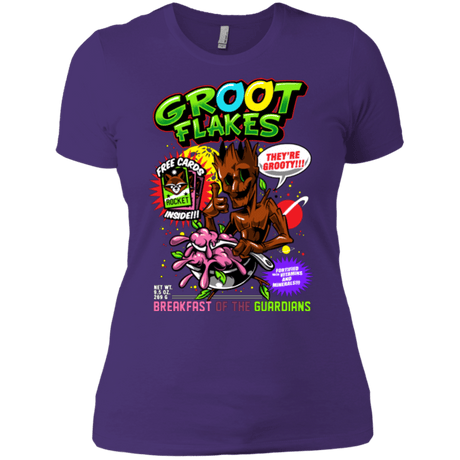 T-Shirts Purple / X-Small Groot Flakes Women's Premium T-Shirt