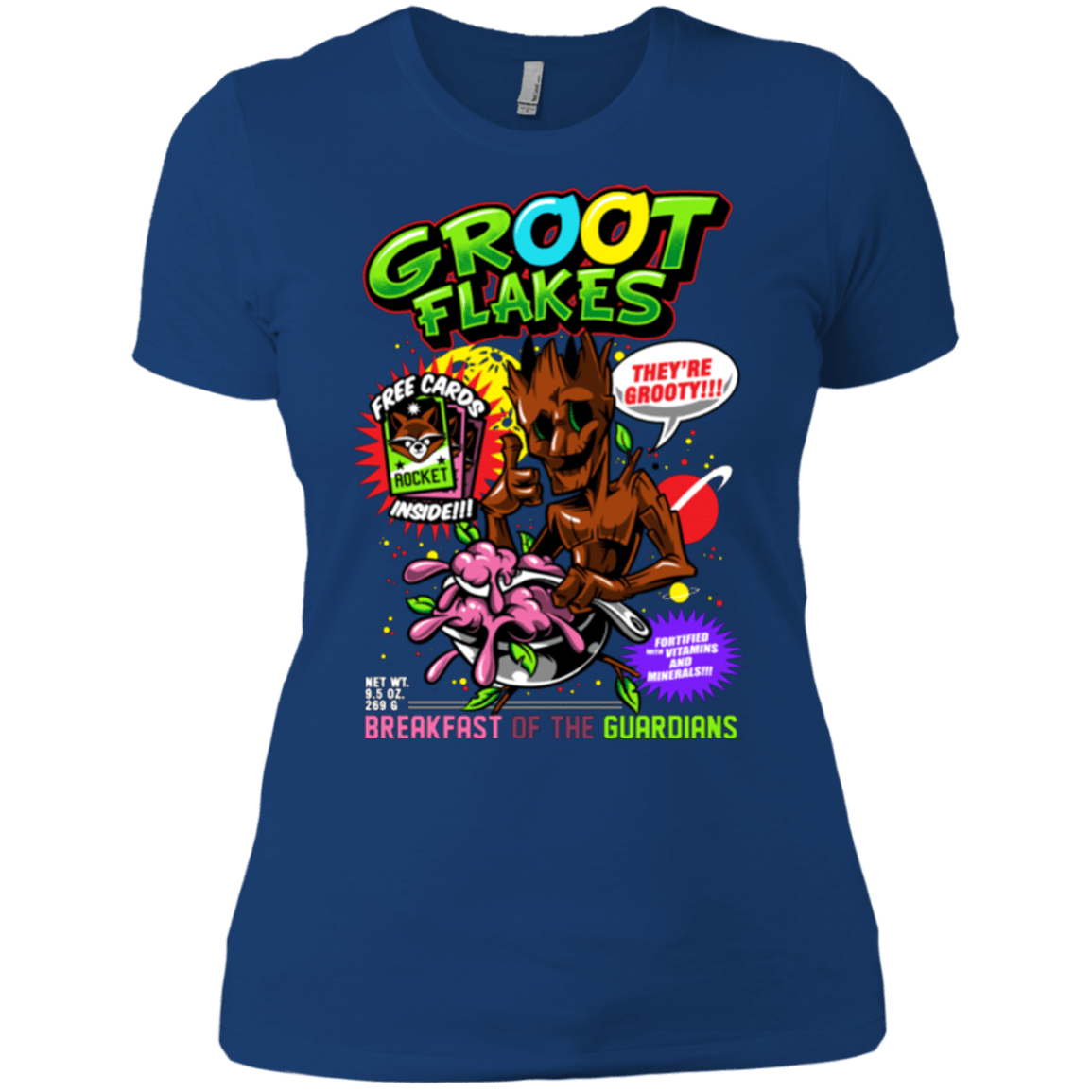 T-Shirts Royal / X-Small Groot Flakes Women's Premium T-Shirt