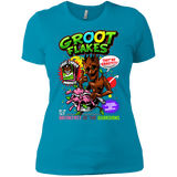 T-Shirts Turquoise / X-Small Groot Flakes Women's Premium T-Shirt