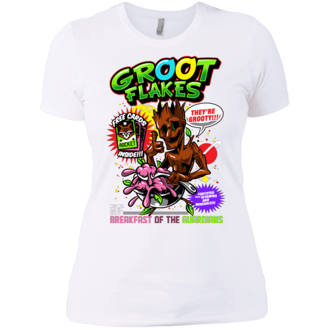 T-Shirts White / X-Small Groot Flakes Women's Premium T-Shirt