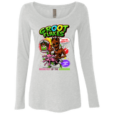T-Shirts Heather White / Small Groot Flakes Women's Triblend Long Sleeve Shirt