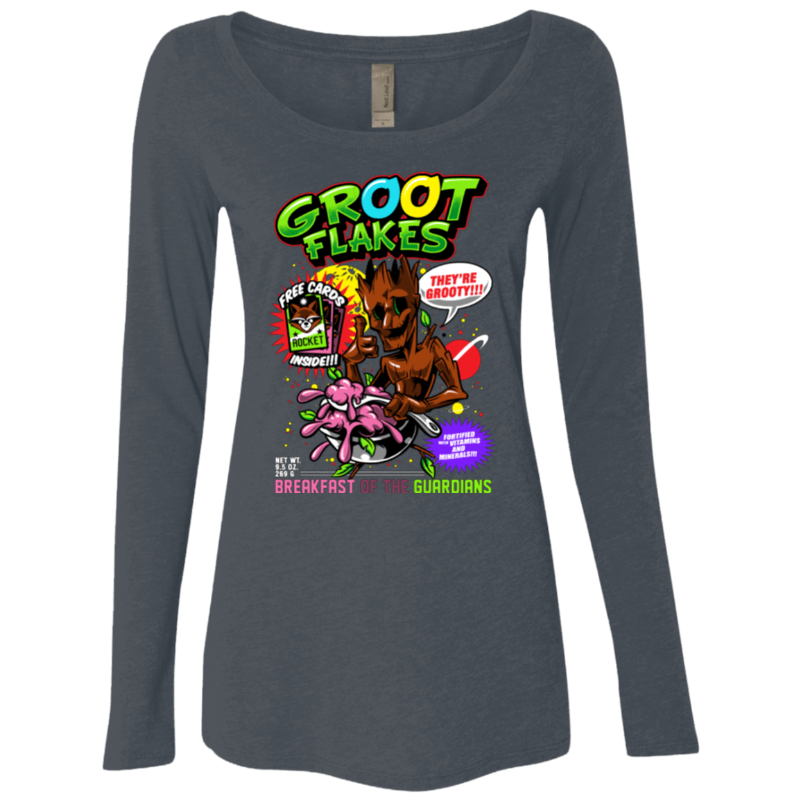 T-Shirts Vintage Navy / Small Groot Flakes Women's Triblend Long Sleeve Shirt