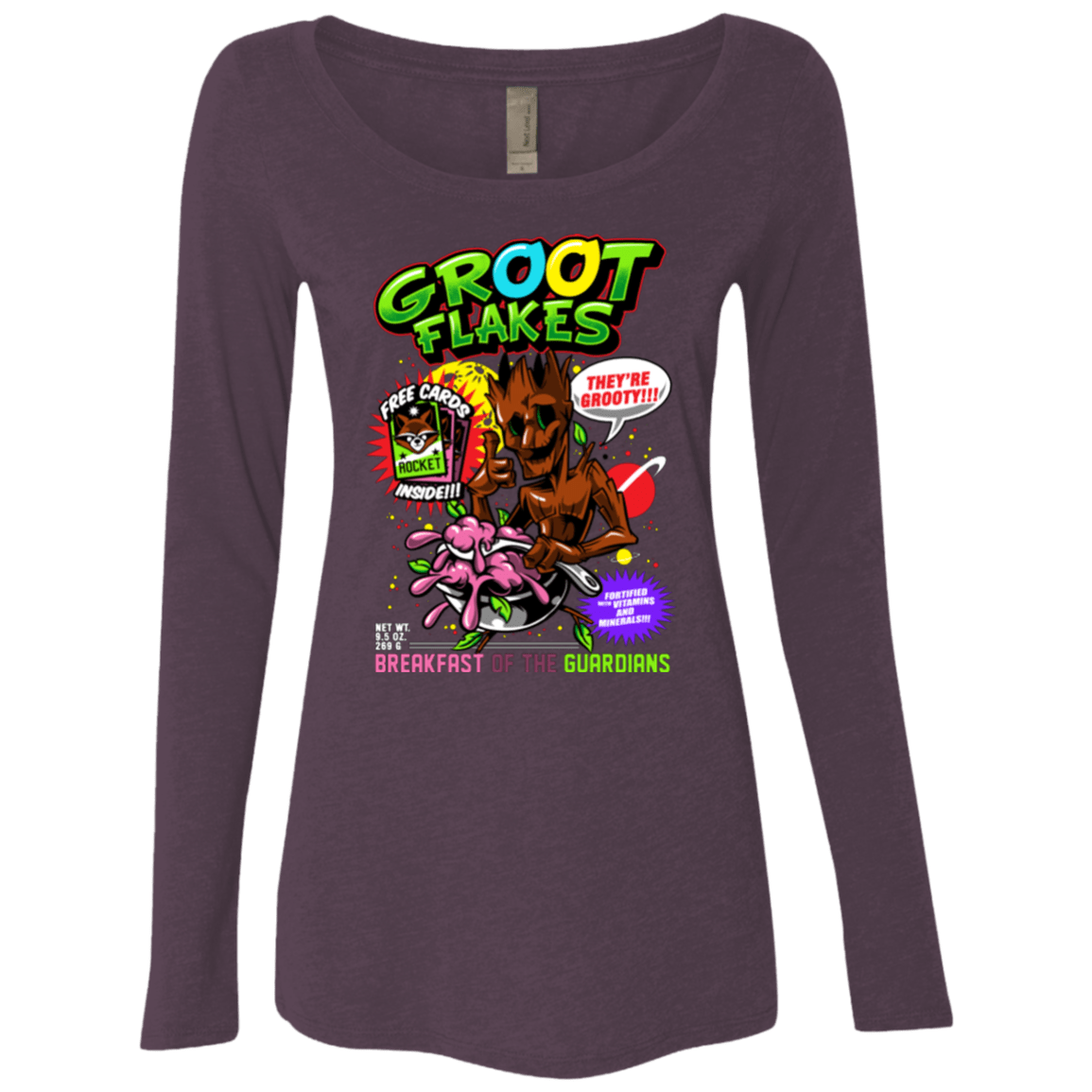 T-Shirts Vintage Purple / Small Groot Flakes Women's Triblend Long Sleeve Shirt