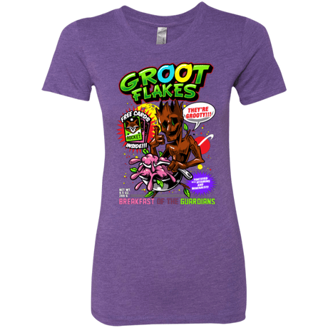 T-Shirts Purple Rush / Small Groot Flakes Women's Triblend T-Shirt