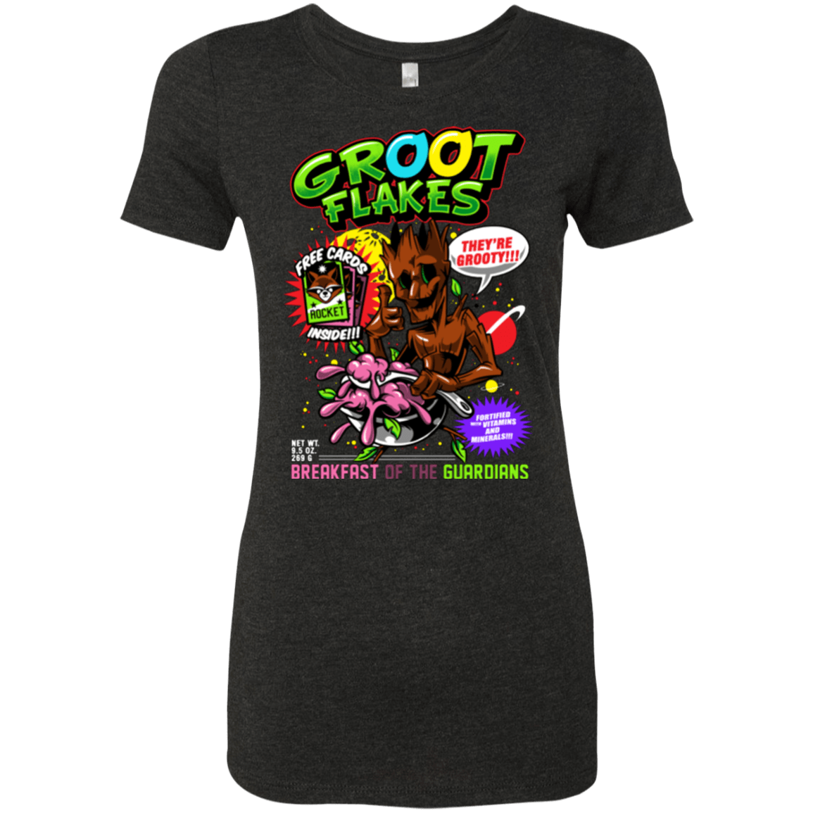 T-Shirts Vintage Black / Small Groot Flakes Women's Triblend T-Shirt