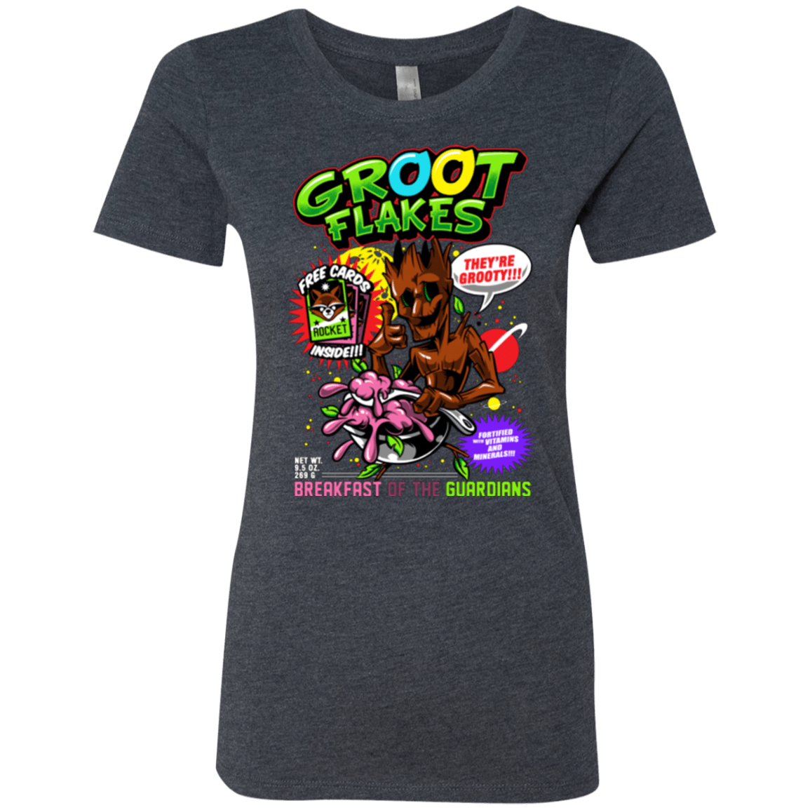 T-Shirts Vintage Navy / Small Groot Flakes Women's Triblend T-Shirt