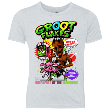 T-Shirts Heather White / YXS Groot Flakes Youth Triblend T-Shirt