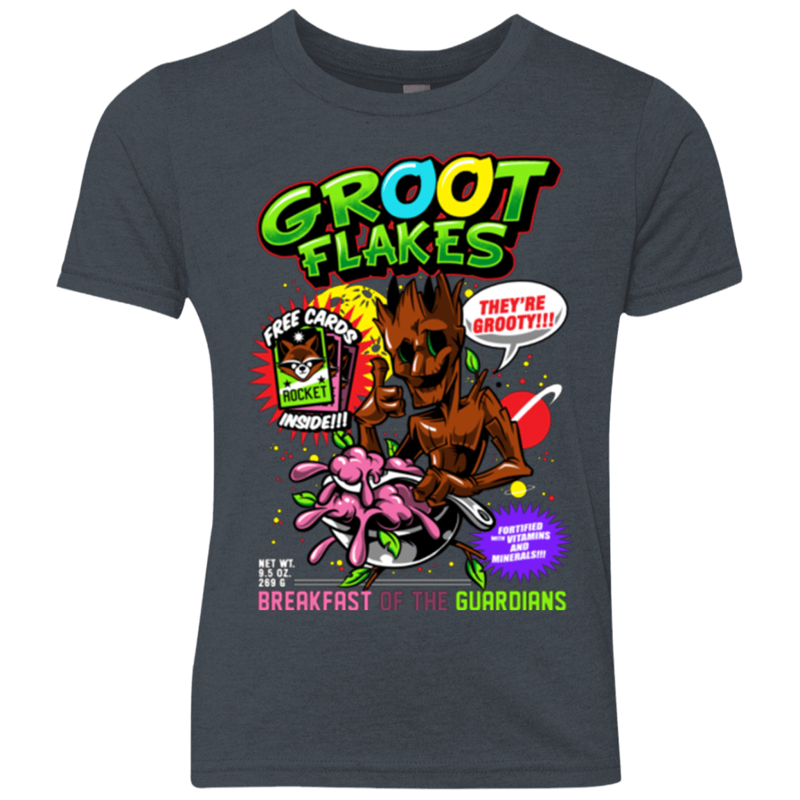 T-Shirts Vintage Navy / YXS Groot Flakes Youth Triblend T-Shirt