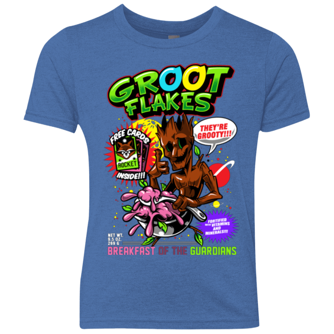 T-Shirts Vintage Royal / YXS Groot Flakes Youth Triblend T-Shirt