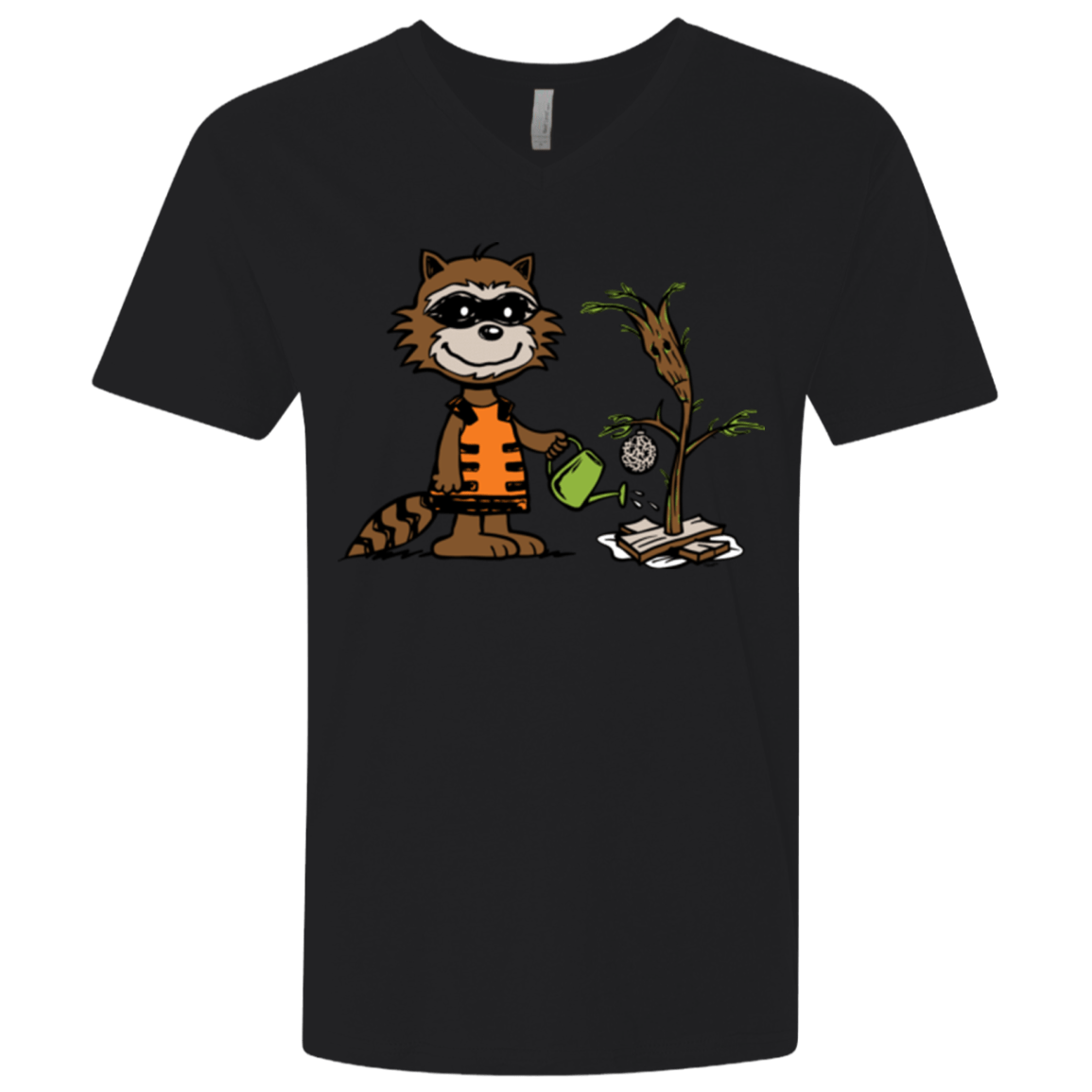 T-Shirts Black / X-Small Groot Grief Men's Premium V-Neck