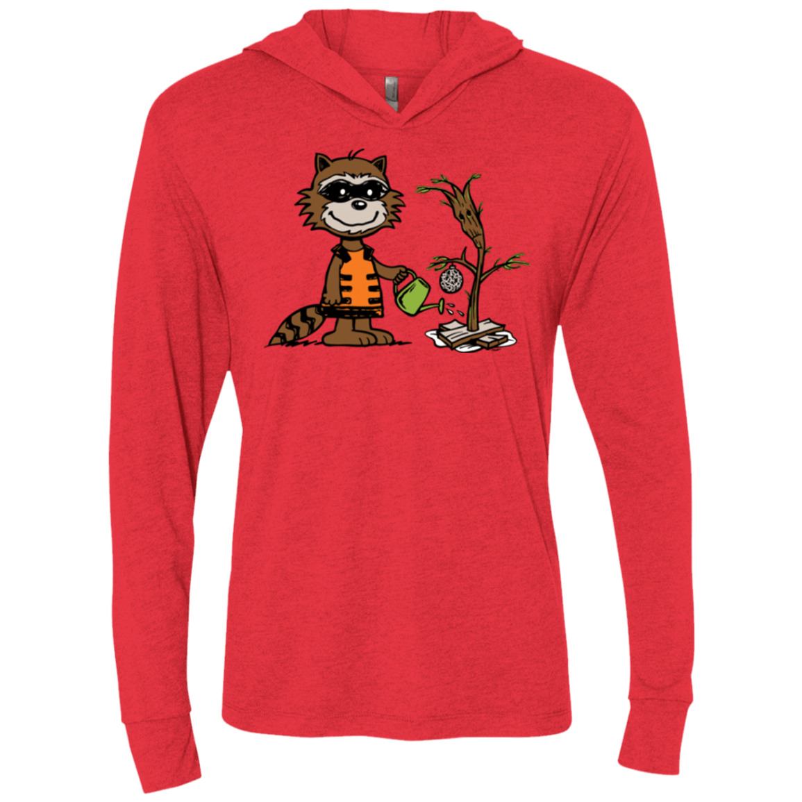 T-Shirts Vintage Red / X-Small Groot Grief Triblend Long Sleeve Hoodie Tee