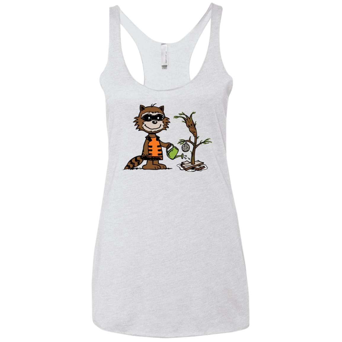 T-Shirts Heather White / X-Small Groot Grief Women's Triblend Racerback Tank