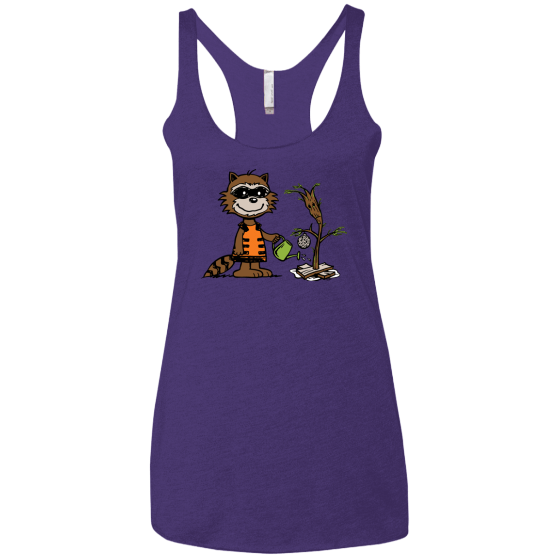 T-Shirts Purple / X-Small Groot Grief Women's Triblend Racerback Tank