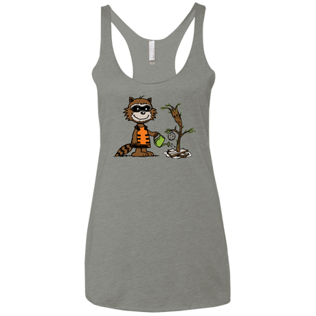 T-Shirts Venetian Grey / X-Small Groot Grief Women's Triblend Racerback Tank